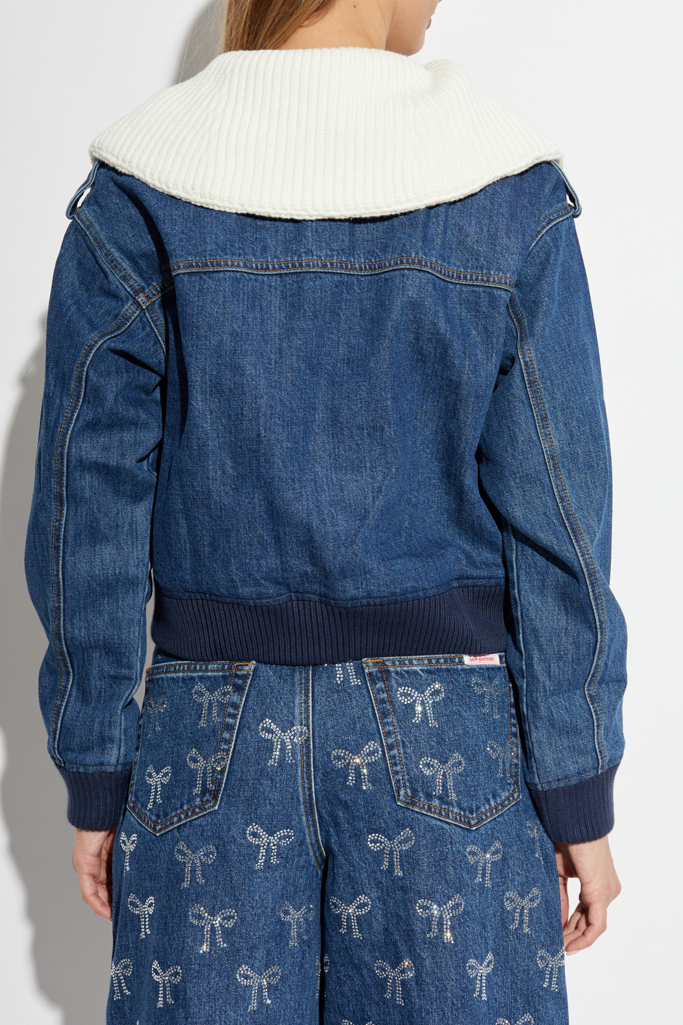 ジャケット SELF PORTRAIT Women Jackets SS25008J BLUE Blue Blue Boucle Jacket – self-portrait-US